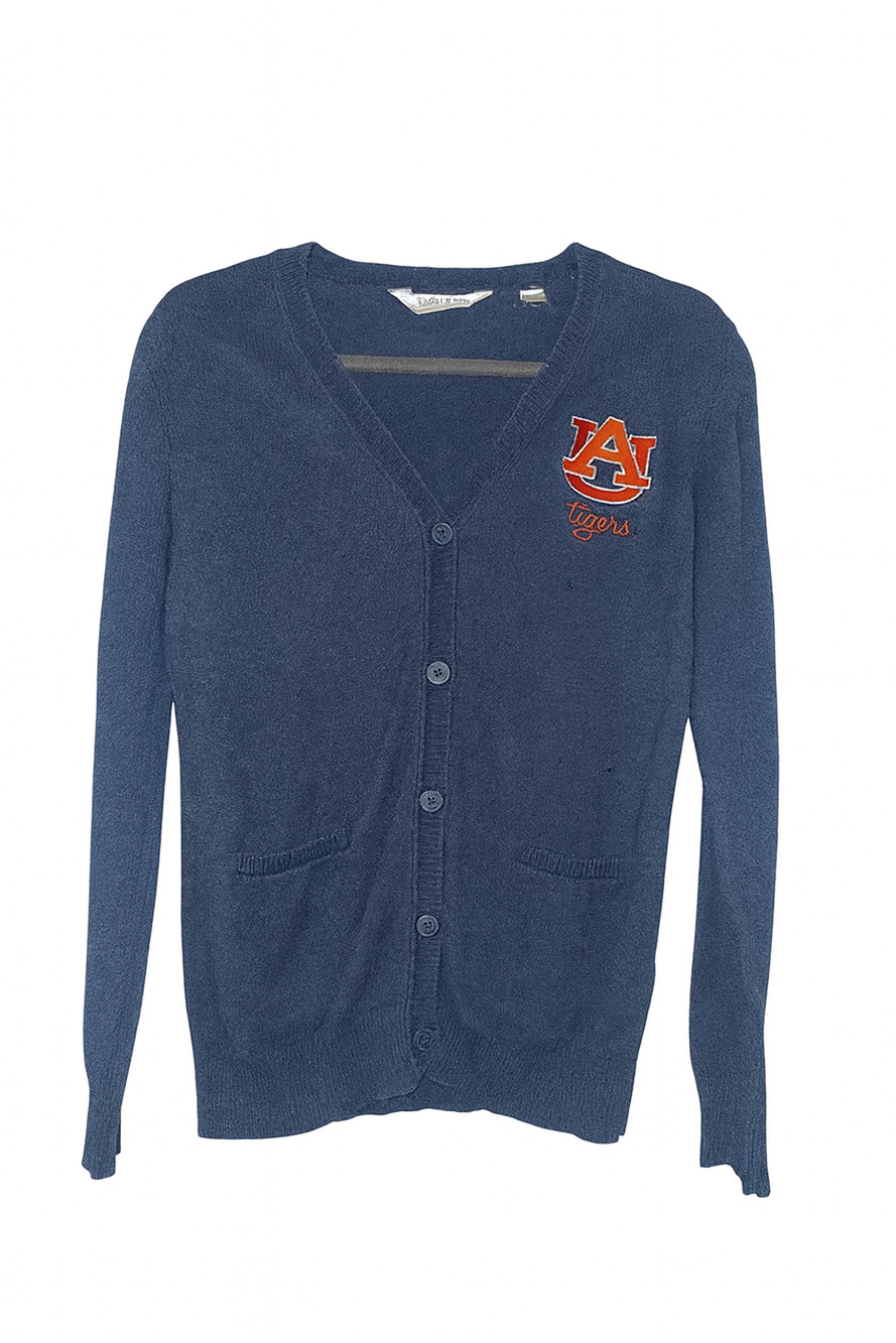 Auburn Lady Vesi Sweater Medium (8-10) Navy Wool Blend Cardigan